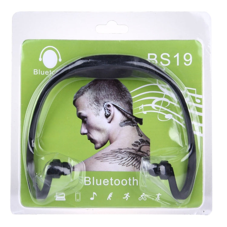 BS19 Life Sweatproof Stereo Wireless Sports Bluetooth Earbud Earphone In-ear Headphone Headset with Hands Free Call, For Smart Phones & iPad & Laptop & Notebook & MP3 or Other Bluetooth Audio Devices(Black) - Sport Earphone by PMC Jewellery | Online Shopping South Africa | PMC Jewellery