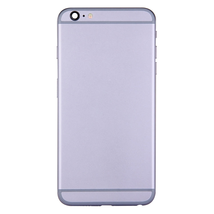 Full Housing Back Cover with Power Button & Volume Button Flex Cable for iPhone 6 Plus(Grey) - iPhone 6/6 Plus Parts by PMC Jewellery | Online Shopping South Africa | PMC Jewellery