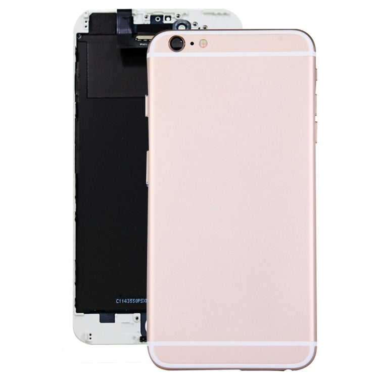 Full Housing Back Cover with Power Button & Volume Button Flex Cable for iPhone 6 Plus(Gold) - iPhone 6/6 Plus Parts by PMC Jewellery | Online Shopping South Africa | PMC Jewellery