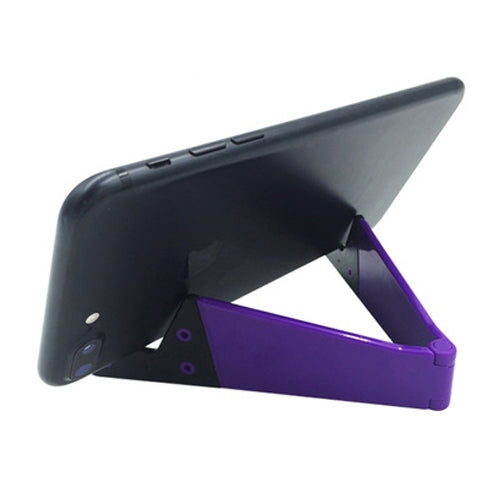 V Shape Universal Mobile Phone Tablet Bracket Holder (Purple) - Desktop Holder by PMC Jewellery | Online Shopping South Africa | PMC Jewellery