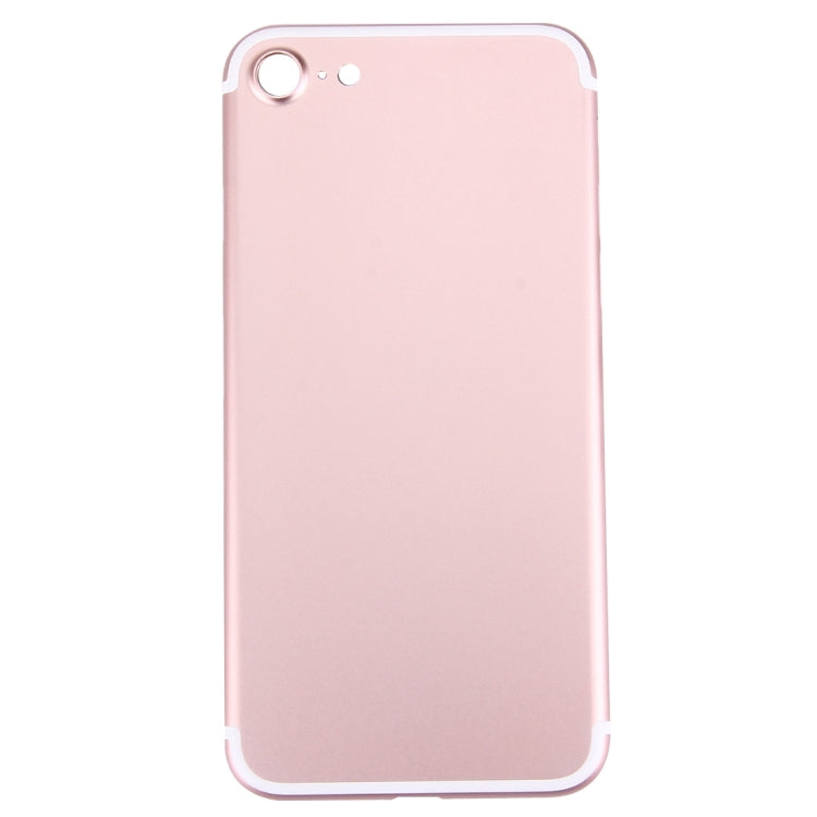 5 in 1 for iPhone 7 (Back Cover + Card Tray + Volume Control Key + Power Button + Mute Switch Vibrator Key) Full Assembly Housing Cover(Rose Gold) - Back Cover by PMC Jewellery | Online Shopping South Africa | PMC Jewellery