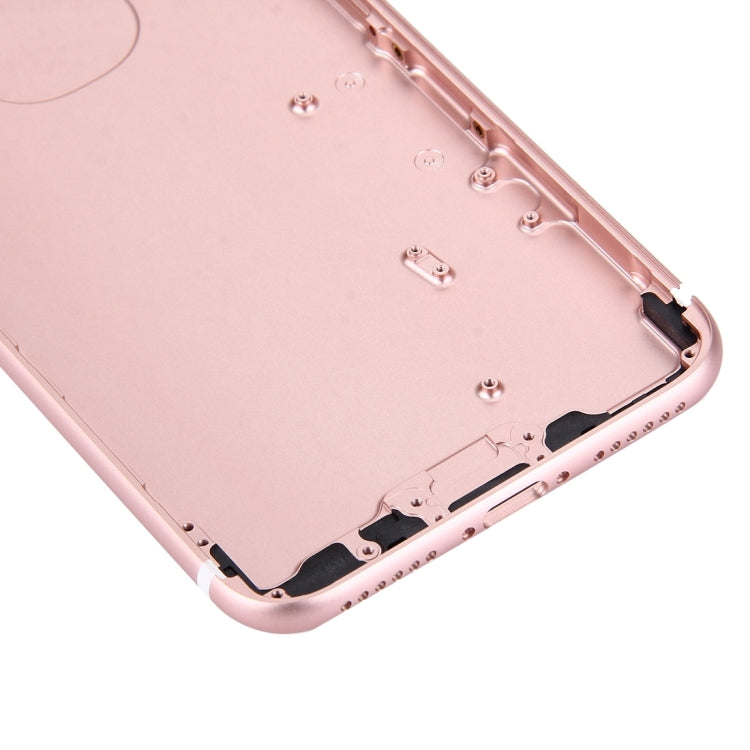 5 in 1 for iPhone 7 (Back Cover + Card Tray + Volume Control Key + Power Button + Mute Switch Vibrator Key) Full Assembly Housing Cover(Rose Gold) - Back Cover by PMC Jewellery | Online Shopping South Africa | PMC Jewellery