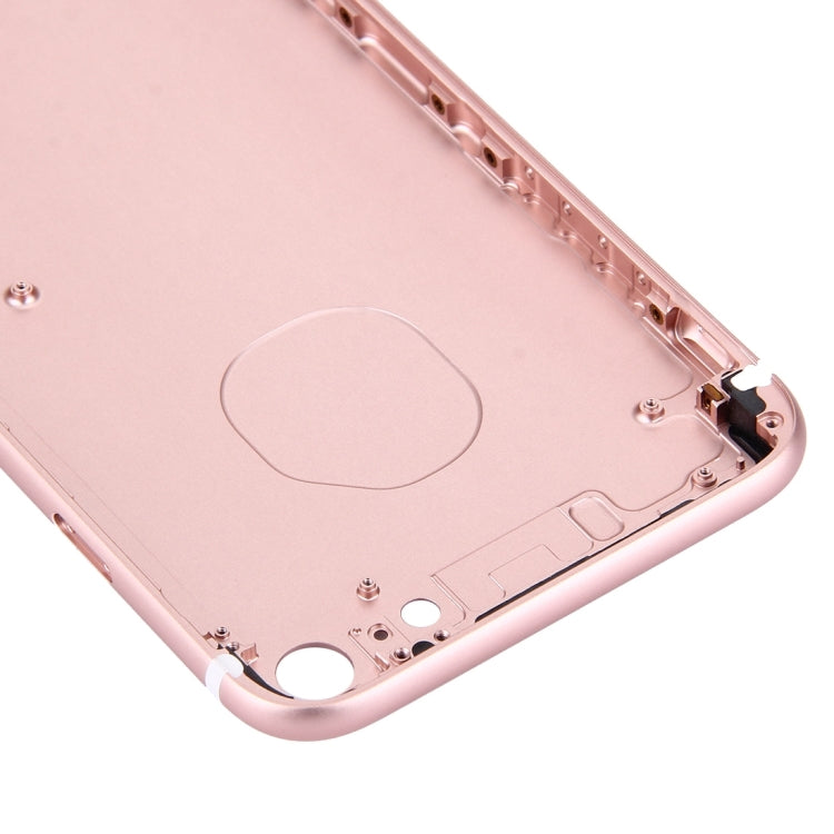 5 in 1 for iPhone 7 (Back Cover + Card Tray + Volume Control Key + Power Button + Mute Switch Vibrator Key) Full Assembly Housing Cover(Rose Gold) - Back Cover by PMC Jewellery | Online Shopping South Africa | PMC Jewellery