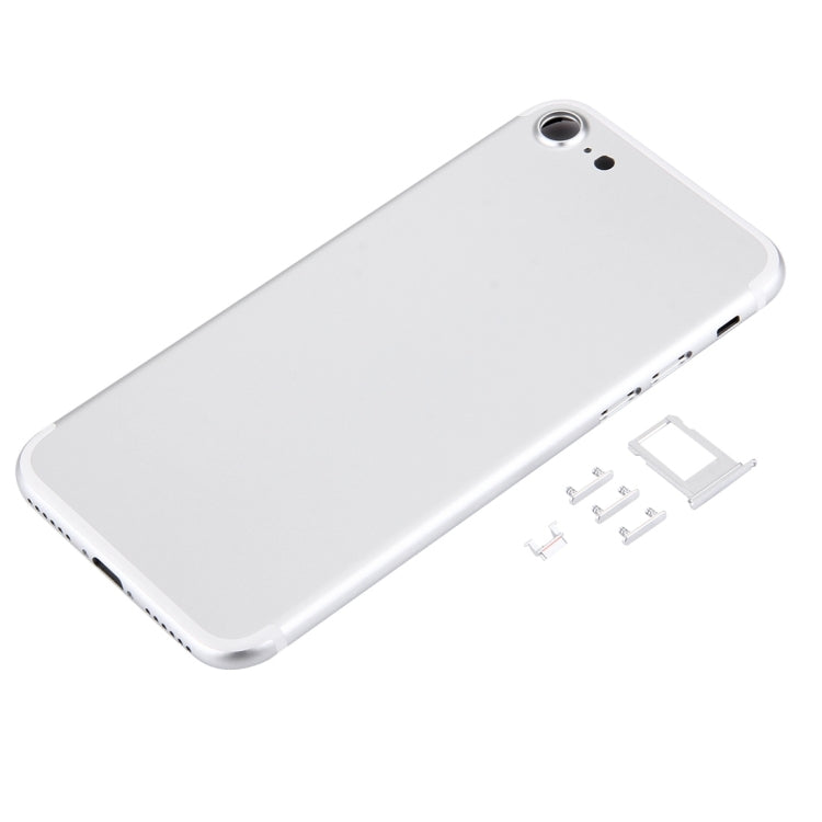 5 in 1 for iPhone 7 (Back Cover + Card Tray + Volume Control Key + Power Button + Mute Switch Vibrator Key) Full Assembly Housing Cover(Silver) - Back Cover by PMC Jewellery | Online Shopping South Africa | PMC Jewellery