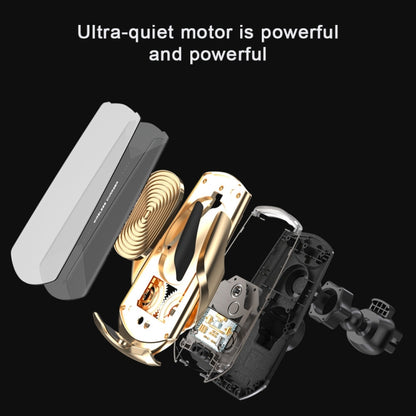 Q2 15W Universal Rotation Infrared Induction Magnetic Car Wireless Charging Mobile Phone Holder with Micro USB + 8 Pin + Type-C / USB-C Magnetic Connector(Black) - Wireless Charger Holders by PMC Jewellery | Online Shopping South Africa | PMC Jewellery