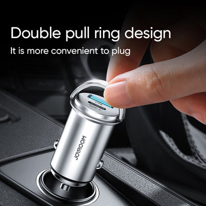 JOYROOM C-A45 20W Mini Dual-port PD + QC 3.0 Ring-pull Fast Car Charger (Black) - Car Charger by JOYROOM | Online Shopping South Africa | PMC Jewellery