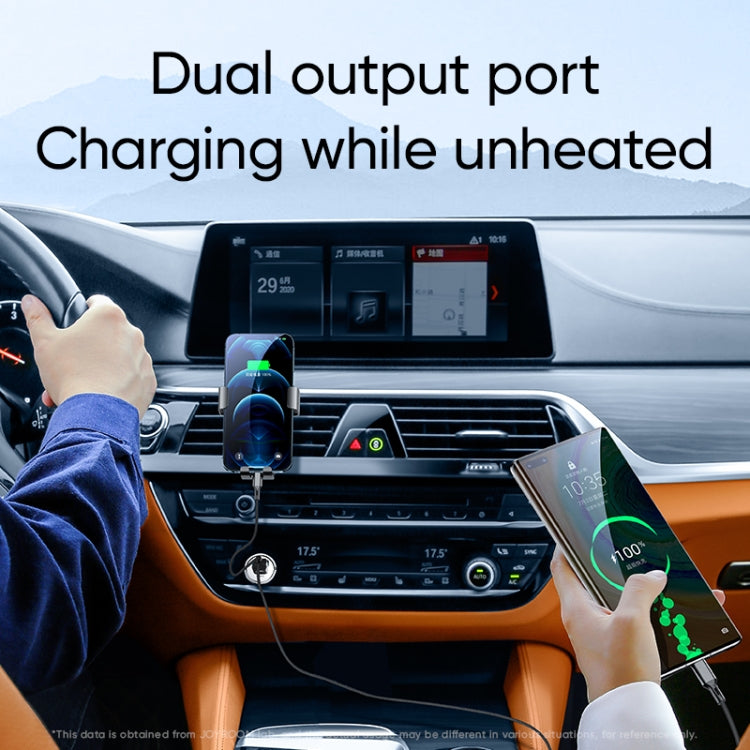 JOYROOM C-A45 20W Mini Dual-port PD + QC 3.0 Ring-pull Fast Car Charger (Black) - Car Charger by JOYROOM | Online Shopping South Africa | PMC Jewellery