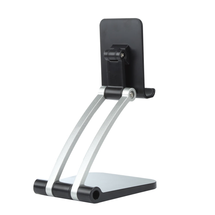 A18 Universal Aluminum Alloy Two-section Folding Mobile Phone Tablet Holder(Black) - Desktop Holder by PMC Jewellery | Online Shopping South Africa | PMC Jewellery