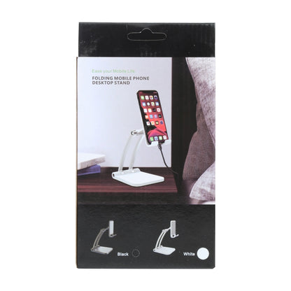 A18 Universal Aluminum Alloy Two-section Folding Mobile Phone Tablet Holder(Black) - Desktop Holder by PMC Jewellery | Online Shopping South Africa | PMC Jewellery