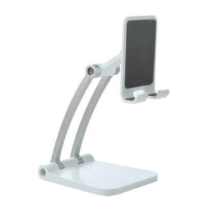 A18 Universal Aluminum Alloy Two-section Folding Mobile Phone Tablet Holder(White) - Desktop Holder by PMC Jewellery | Online Shopping South Africa | PMC Jewellery