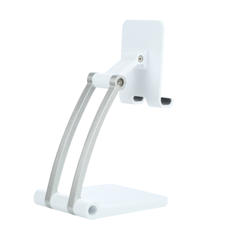 A18 Universal Aluminum Alloy Two-section Folding Mobile Phone Tablet Holder(White) - Desktop Holder by PMC Jewellery | Online Shopping South Africa | PMC Jewellery