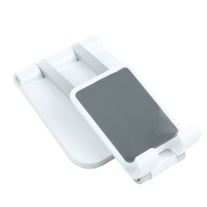 A18 Universal Aluminum Alloy Two-section Folding Mobile Phone Tablet Holder(White) - Desktop Holder by PMC Jewellery | Online Shopping South Africa | PMC Jewellery