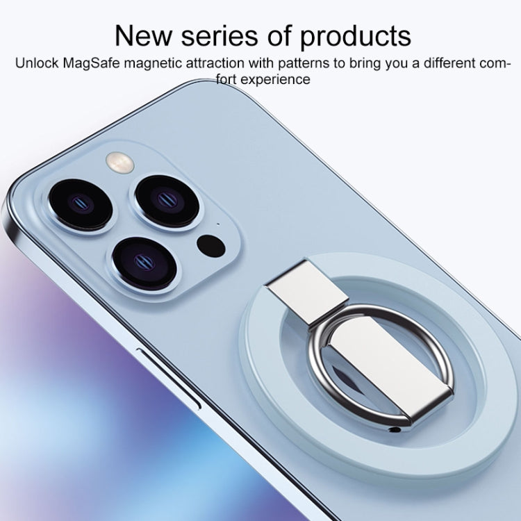 MagSafe Magnetic Adhesive Free Double Joint Ring Holder For iPhone 13 Series / iPhone 12 Series(Blue) - Ring Holder by PMC Jewellery | Online Shopping South Africa | PMC Jewellery