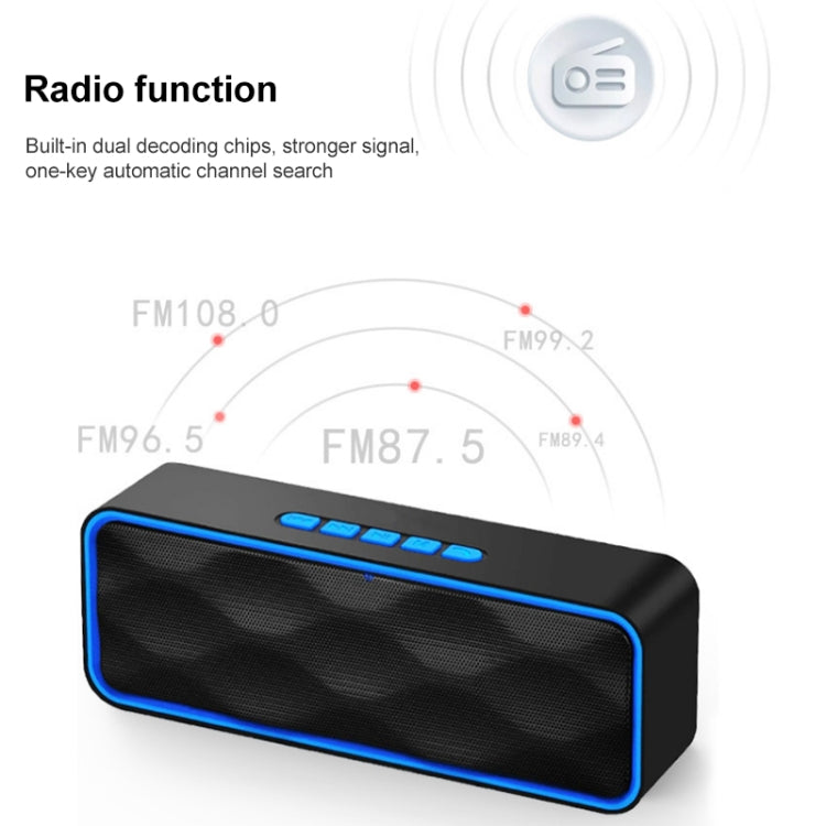 SC211 Pro Outdoor Multi-function Card Wireless Bluetooth Speaker Standard Edition (Blue) - Desktop Speaker by PMC Jewellery | Online Shopping South Africa | PMC Jewellery