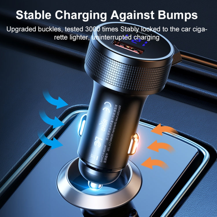 REMAX RCC336 Saga Series 2 in 1 Car 52.5W PD Fast Charger with USB-C / Type-C + 8 Pin Spring Cable - Car Charger by REMAX | Online Shopping South Africa | PMC Jewellery