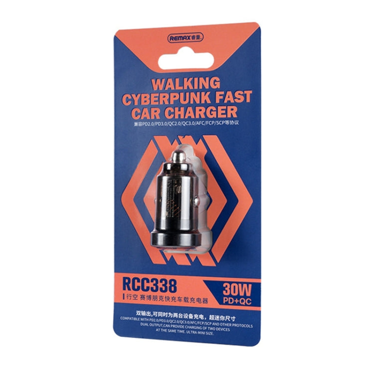 REMAX RCC338 Walking Series 2 in 1 Car 30W PD Fast Charger - Car Charger by REMAX | Online Shopping South Africa | PMC Jewellery