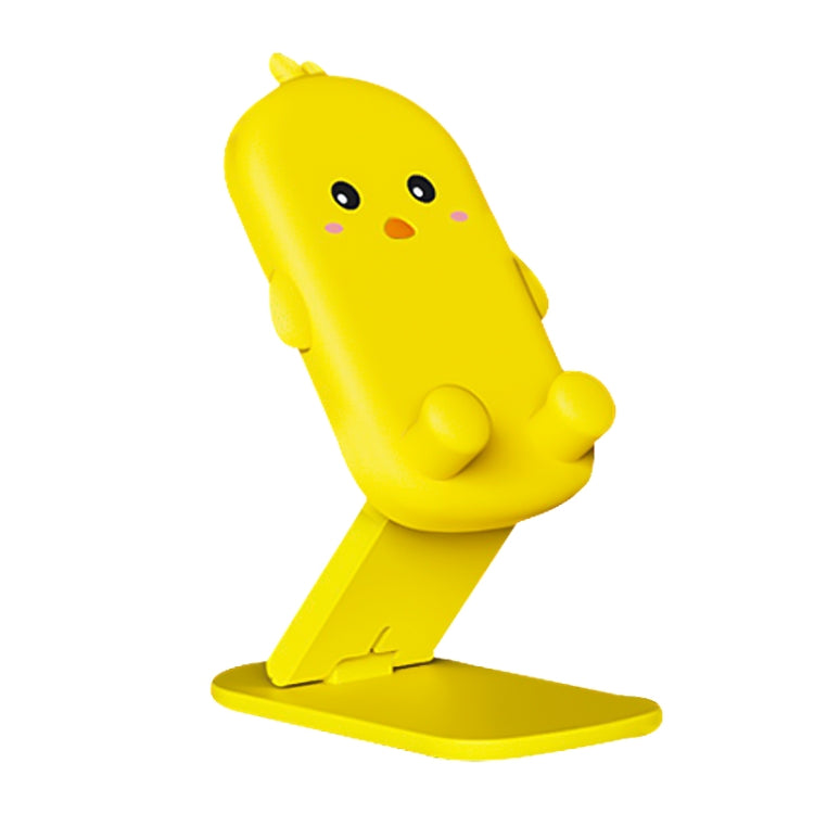 DK-XX-111 Cartoon Animal Retractable Phone Lazy Bracket Foldable Desktop Holder(Yellow) - Desktop Holder by PMC Jewellery | Online Shopping South Africa | PMC Jewellery