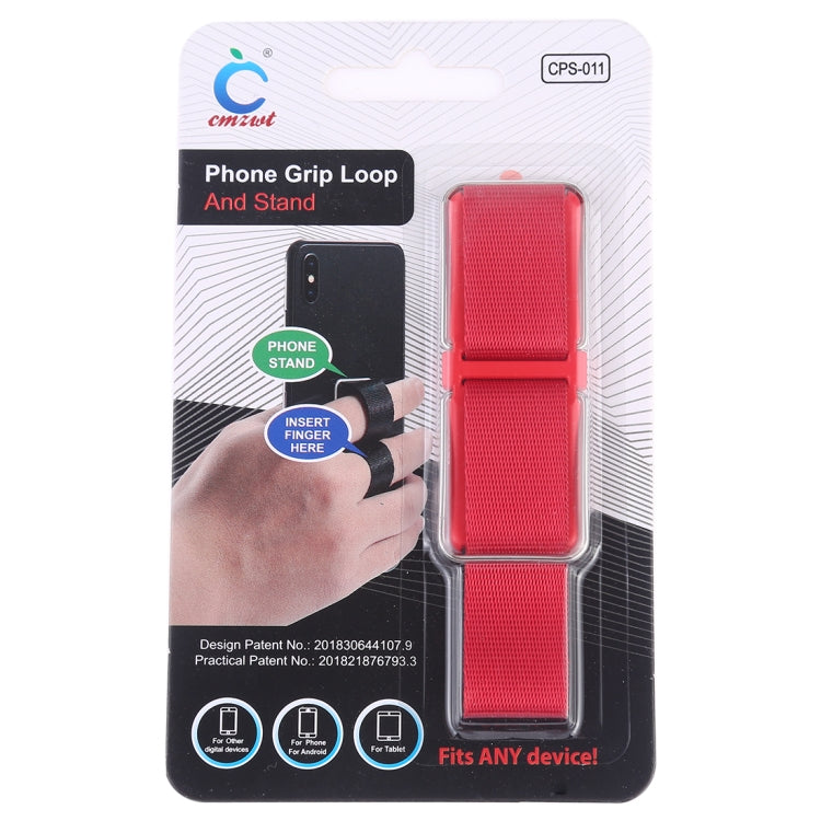 CPS-011 Universal Phone Grip Loop & Stand Holder (Red) - Ring Holder by PMC Jewellery | Online Shopping South Africa | PMC Jewellery