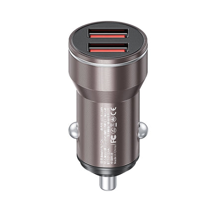 WK WP-C43 Staroad Series 15W Dual USB Car Charger(Coffee) - Car Charger by WK | Online Shopping South Africa | PMC Jewellery