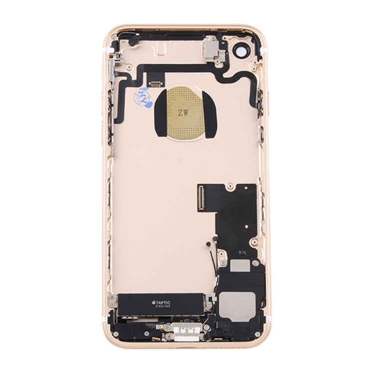 Battery Back Cover Assembly with Card Tray for iPhone 7 (Gold) - Back Cover by PMC Jewellery | Online Shopping South Africa | PMC Jewellery