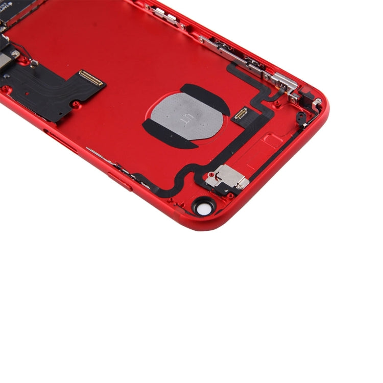 Battery Back Cover Assembly with Card Tray for iPhone 7 (Red) - Back Cover by PMC Jewellery | Online Shopping South Africa | PMC Jewellery