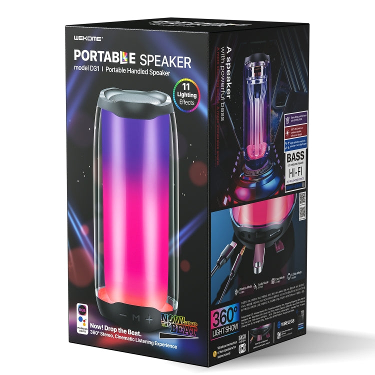 WK D31 Sound Pulse Colorful Bluetooth Speaker with 11 Light Effect Modes - Mini Speaker by WK | Online Shopping South Africa | PMC Jewellery