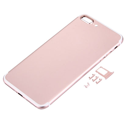 5 in 1 for iPhone 7 Plus (Back Cover + Card Tray + Volume Control Key + Power Button + Mute Switch Vibrator Key) Full Assembly Housing Cover(Rose Gold) - Back Cover by PMC Jewellery | Online Shopping South Africa | PMC Jewellery