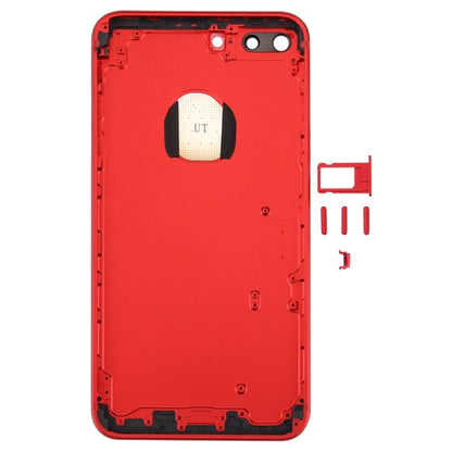 6 in 1 for iPhone 7 Plus (Back Cover (With Camera Lens)  + Card Tray + Volume Control Key + Power Button + Mute Switch Vibrator Key + Sign) Full Assembly Housing Cover(Red) - Back Cover by PMC Jewellery | Online Shopping South Africa | PMC Jewellery