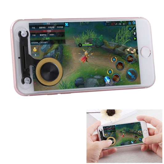 Q9 Direct Mobile Games Joystick Artifact Hand Travel Button Sucker for iPhone, Android Phone, Tablet(Gold) - Handle Shooter by PMC Jewellery | Online Shopping South Africa | PMC Jewellery