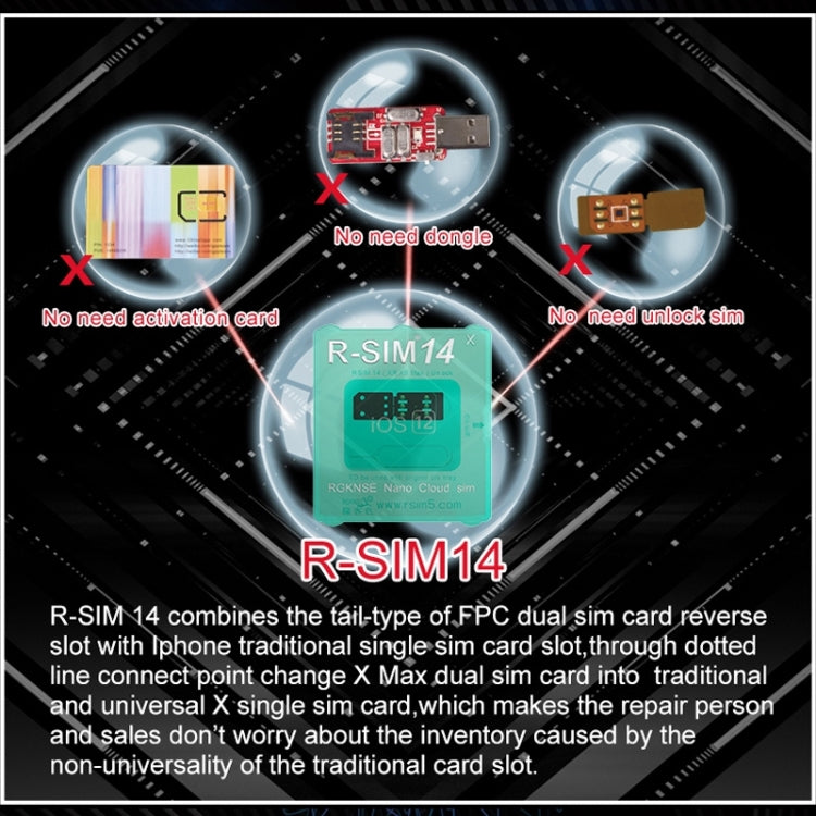 R-SIM 14 V18 Ultra Universal ICCID SIM Unlock Card for iPhone X, XS, XR, XS Max, 8 & 8 Plus, 7 & 7 Plus - Unlock SIM Card by PMC Jewellery | Online Shopping South Africa | PMC Jewellery