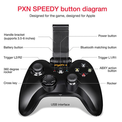 PXN PXN-6603 MFI Mobile Phone Wireless Bluetooth Game Handle Controller, Compatible with iOS System(White) - Controller Gamepad by PXN | Online Shopping South Africa | PMC Jewellery