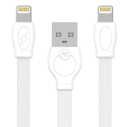 WK WDC-023i 2.4A 8 Pin Fast Charging Data Cable, Length: 2m(White) - Normal Style Cable by WK | Online Shopping South Africa | PMC Jewellery