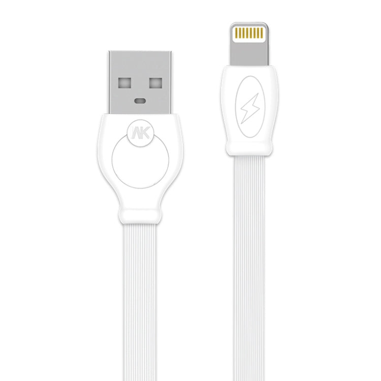 WK WDC-023i 2.4A 8 Pin Fast Charging Data Cable, Length: 1m(White) - Normal Style Cable by WK | Online Shopping South Africa | PMC Jewellery