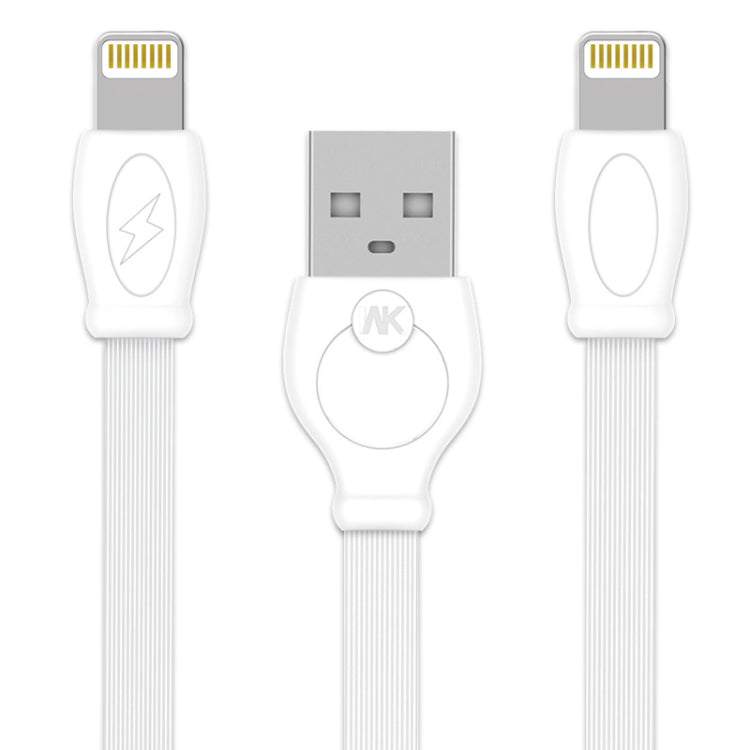 WK WDC-023i 2.4A 8 Pin Fast Charging Data Cable, Length: 1m(White) - Normal Style Cable by WK | Online Shopping South Africa | PMC Jewellery