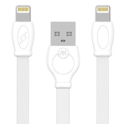 WK WDC-023i 2.4A 8 Pin Fast Charging Data Cable, Length: 1m(White) - Normal Style Cable by WK | Online Shopping South Africa | PMC Jewellery