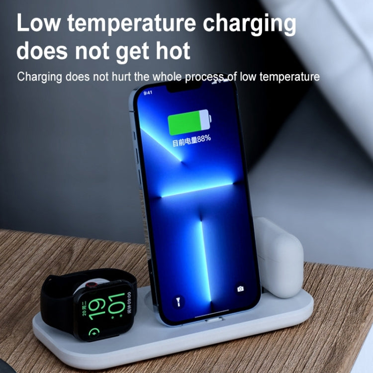 A32 3 in 1 Quick Wireless Charger for iPhone, iWatch, AirPods(Black) - Multifunction Charger by PMC Jewellery | Online Shopping South Africa | PMC Jewellery | Buy Now Pay Later Mobicred