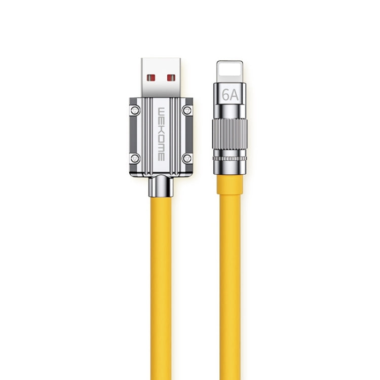 WK WDC-186 Qjie Series 6A USB to 8 Pin Ultra-fast Charging Data Cable, Length: 1m (Yellow) - Normal Style Cable by WK | Online Shopping South Africa | PMC Jewellery