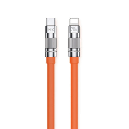 WK WDC-187 Qjie Series 20W USB-C/Type-C to 8 Pin Fast Charge Data Cable, Length: 1m(Orange) - 2 in 1 Cable by WK | Online Shopping South Africa | PMC Jewellery