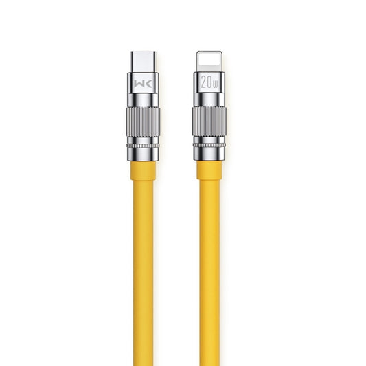 WK WDC-187 Qjie Series 20W USB-C/Type-C to 8 Pin Fast Charge Data Cable, Length: 1m(Yellow) - 2 in 1 Cable by WK | Online Shopping South Africa | PMC Jewellery