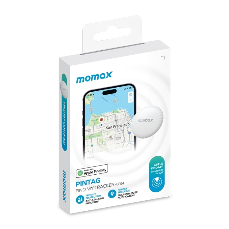 MOMAX PINTAG BR5 Wireless Positioning Anti-lost Device(Black) - Anti-lost Alarm by MOMAX | Online Shopping South Africa | PMC Jewellery
