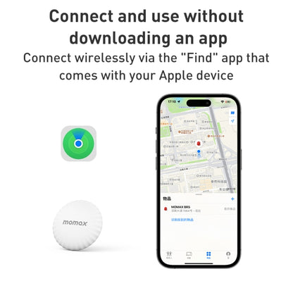 MOMAX PINTAG BR5 Wireless Positioning Anti-lost Device(Black) - Anti-lost Alarm by MOMAX | Online Shopping South Africa | PMC Jewellery