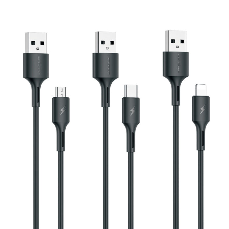 WK WDC-136 USB to 8 Pin 3A Fast Charing Data Cable(Black) - Normal Style Cable by WK | Online Shopping South Africa | PMC Jewellery