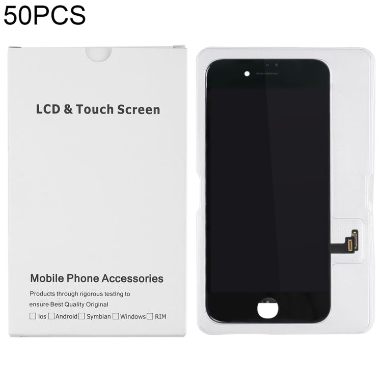 50 PCS Cardboard Packaging White Box for iPhone 8 Plus / 7 Plus LCD Screen and Digitizer Full Assembly - Others by PMC Jewellery | Online Shopping South Africa | PMC Jewellery