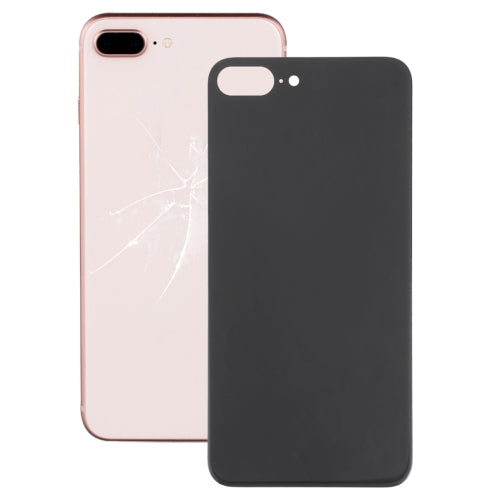 Easy Replacement Big Camera Hole Glass Back Battery Cover with Adhesive for iPhone 8 Plus(Black) - Back Cover by PMC Jewellery | Online Shopping South Africa | PMC Jewellery