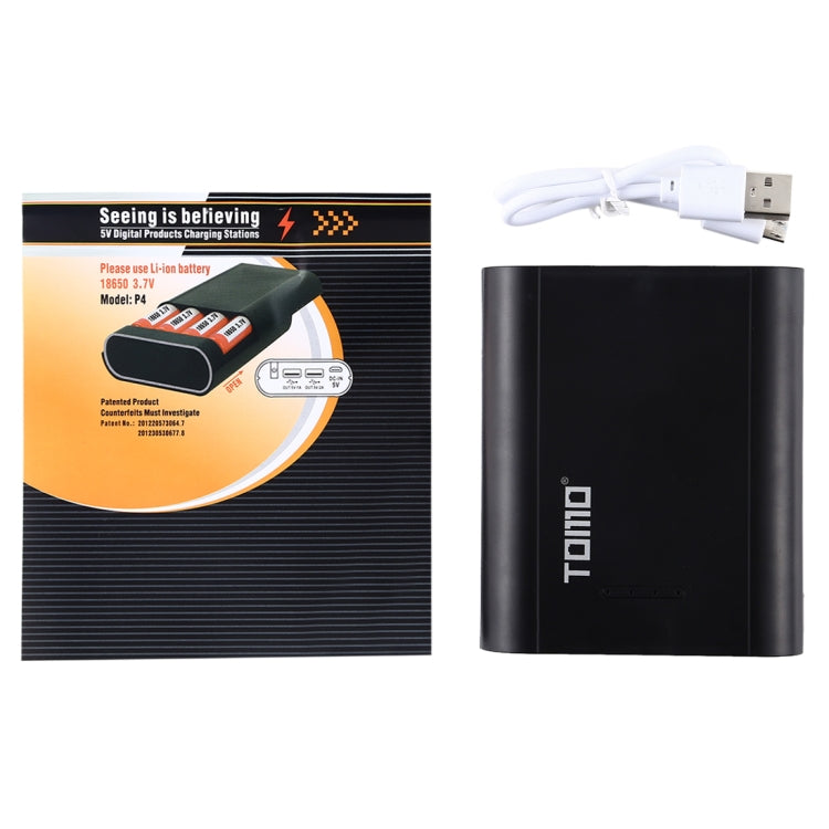 TOMO P4 USB Smart 4 Battery Charger with  Indicator Light for 18650 Li-ion Battery (Black) - Charger & Converter by PMC Jewellery | Online Shopping South Africa | PMC Jewellery