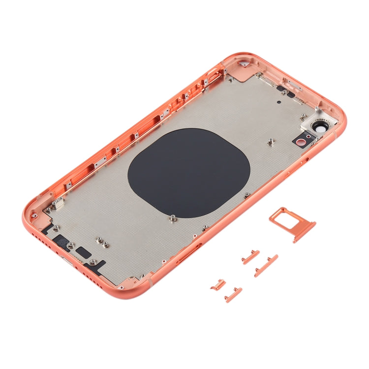 Back Housing Cover with Camera Lens & SIM Card Tray & Side Keys for iPhone XR(Coral) - Back Cover by PMC Jewellery | Online Shopping South Africa | PMC Jewellery