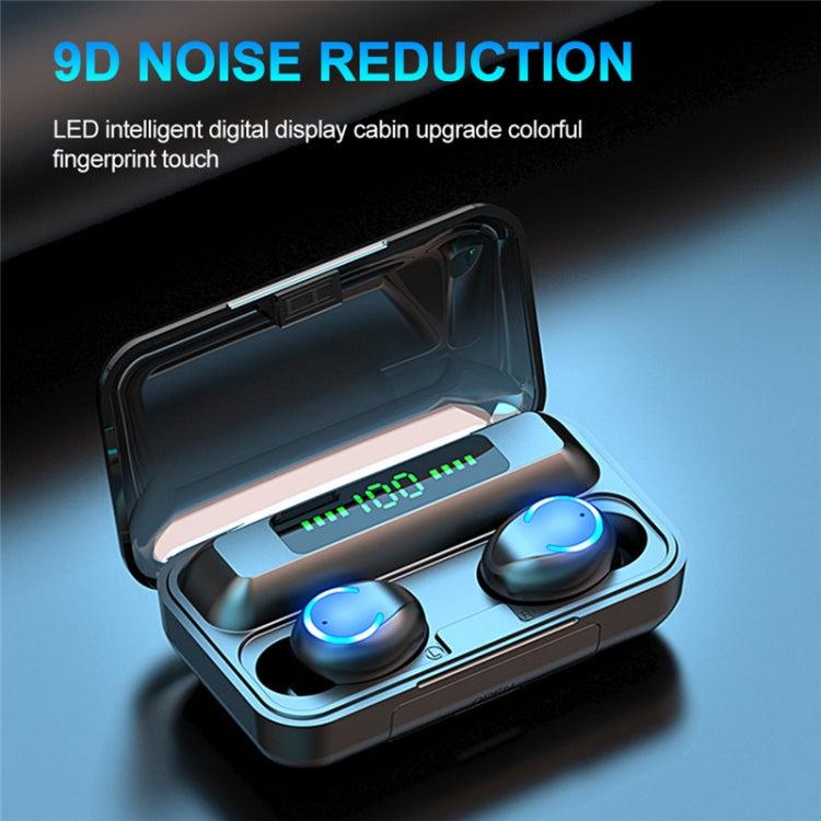 F9-9 TWS CVC8.0 Noise Cancelling Bluetooth Earphone with Charging Box, Support Touch Lighting Effect & Three-screen LED Power Display & Power Bank & Mobile Phone Holder & HD Call & Voice Assistant(Blue) - TWS Earphone by PMC Jewellery | Online Shopping South Africa | PMC Jewellery