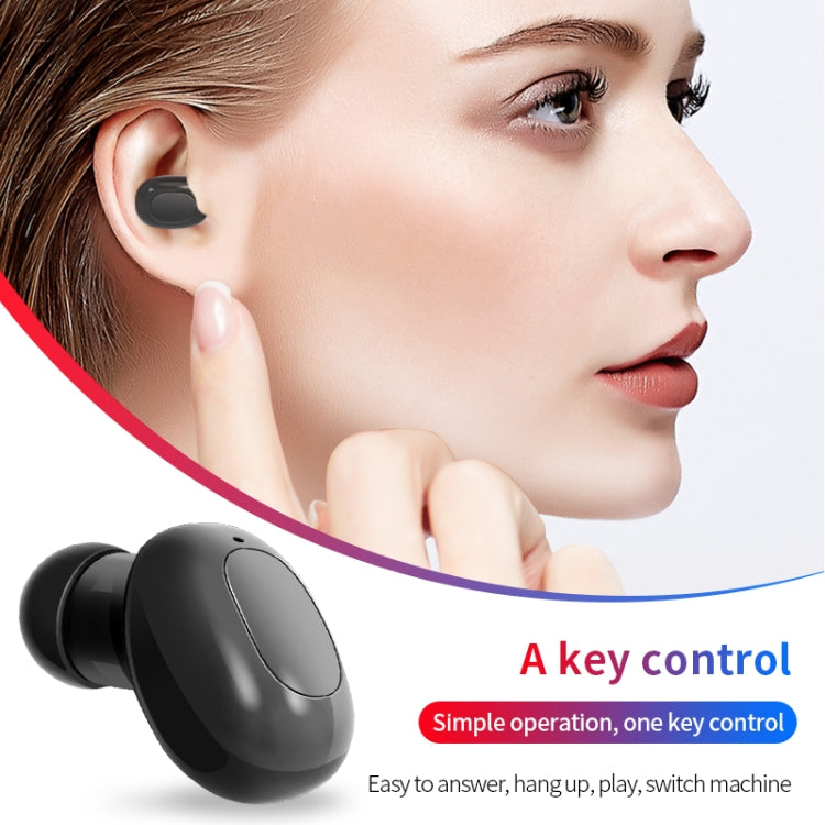 A10 TWS Space Capsule Shape Wireless Bluetooth Earphone with Magnetic Charging Box & Lanyard, Support HD Call & Automatic Pairing Bluetooth(Black White) - TWS Earphone by PMC Jewellery | Online Shopping South Africa | PMC Jewellery