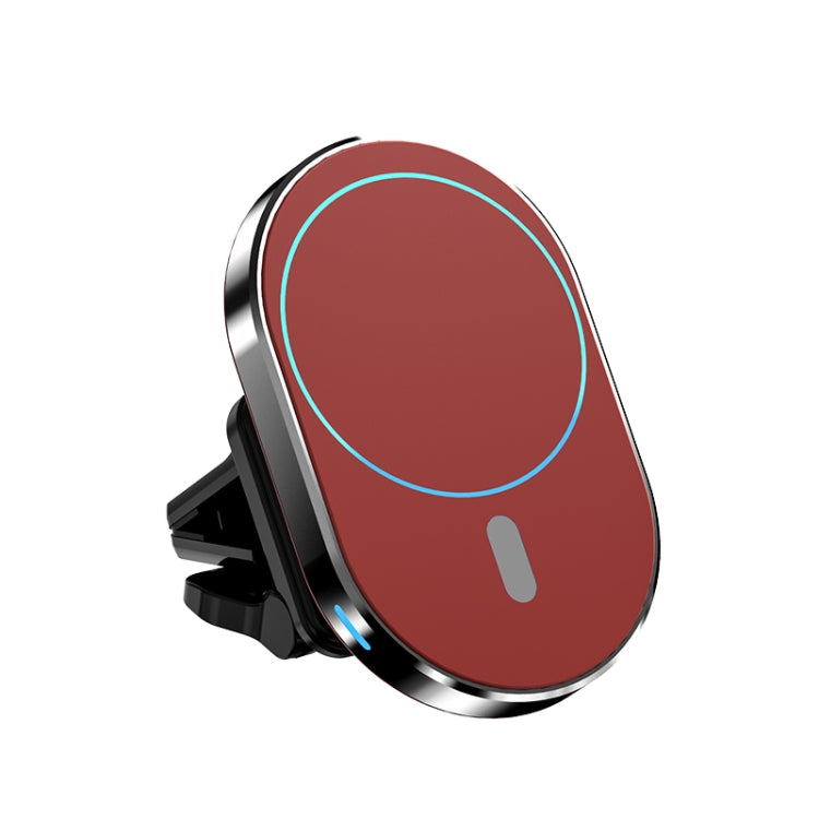 JJT-968 15W Max Output Magnetic Car Air Outlet Bracket Wireless Charger(Red) - Wireless Charger Holders by PMC Jewellery | Online Shopping South Africa | PMC Jewellery