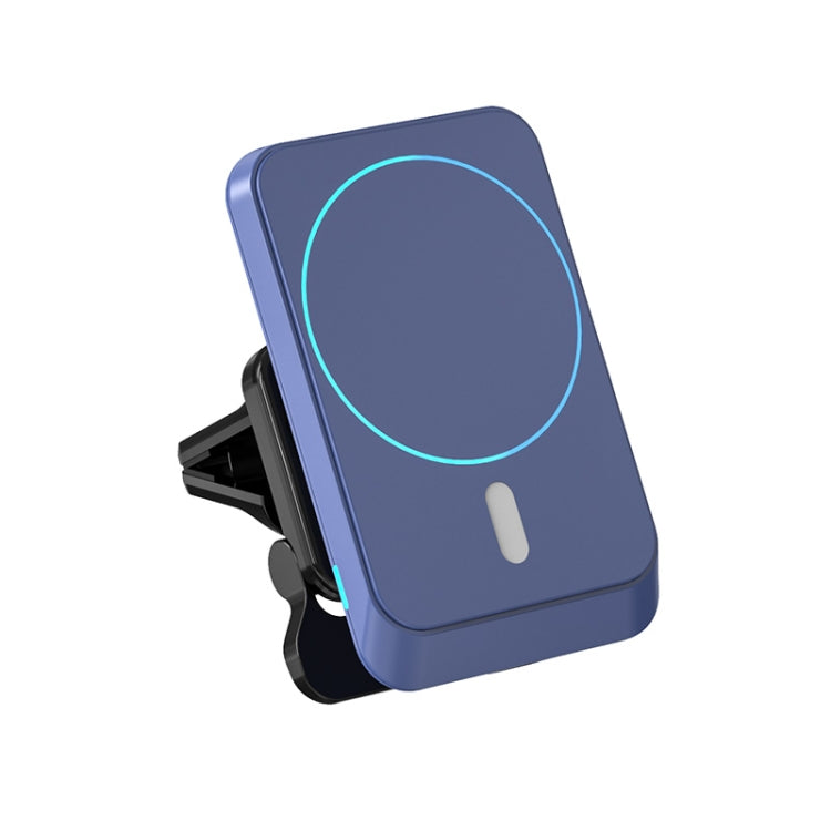 JJT-969 15W Max Output Magnetic Car Air Outlet Bracket Wireless Charger(Blue) - Wireless Charger Holders by PMC Jewellery | Online Shopping South Africa | PMC Jewellery